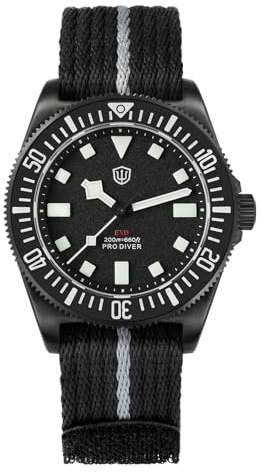 watchdives 40mm EXD Taucheruhr Titan Japan VH31 Quarz Uhrwerk Saphirglas Armbanduhr Analoge Leuchtende wasserdichte Uhr für Herren