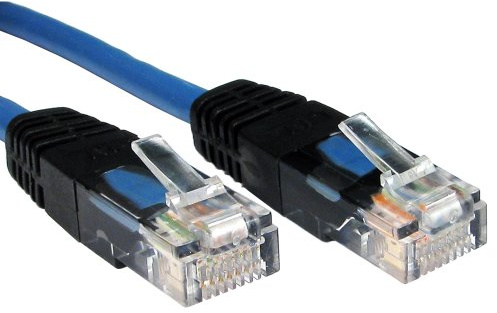 kenable Network Cat 5E UTP Crossover Cable Blue With Black RJ45 Ends 5m [5 metres]