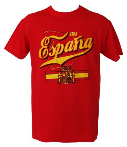 T-Shirt – Fußball-Fanartikel – Spanien – Viva Espana. XL rot