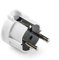 FAMATEL – Clavija espiga 4,8 mm | TT | Salida Lateral | 16A | 250V | Blanco Marfil