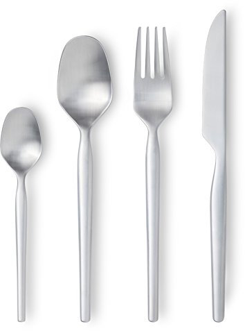 Gense Dorotea Besteck Set 4 Personen, Essbesteck 4 Personen Spülmaschinenfest, Zeitloses & Hochwertiges Besteckset 16-Teilig, Skandinavisches Design, Matter Edelstahl