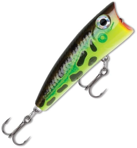 Rapala - Ultra Light Pop Angelköder - Angelzubehör mit Design für Maximale Luftblasenentwicklung - Süßwasser Spinnköder - Lauftiefe Topwater - Fischköder 4cm, 3g - Hergestellt in Estland - Lime Frog