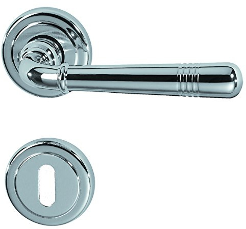Alpertec Türbeschlag Sale - R chrom für Zimmertüren Drückergarnitur Türdrücker Türbeschläge, 32704603