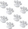 4 Pairs Bear Paw Animal Footprints Car 3D Sticker Decorazione Tono D'argento Impronta Zampa Cane Adesivi Auto Esterni