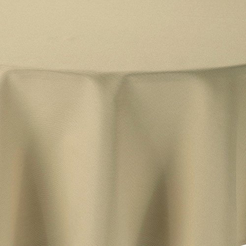 amp-artshop Tischdecke Leinen Optik Oval 160x220 cm Beige Sand Natur- Farbe, Form & Größe wählbar mit Lotus Effekt - (O160x220Beige)