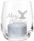 Windlicht Merry Christmas + Elch Windlicht mit Spruch, Teelichtleuchter, Glaswindlicht, Geschenkidee, (Glas)