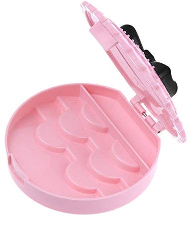 1PC Pink Portable 3-tier Eyelash Case Storage Box Fake Eyelash Holder False Eyelash Storage Container Travel Eyelash Organizer Box