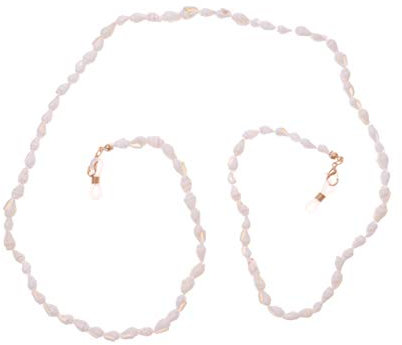 TENDYCOCO Brillenketten Brillenband Muschel Sonnenbrille Halter Perlen Brillenhalter Lanyard