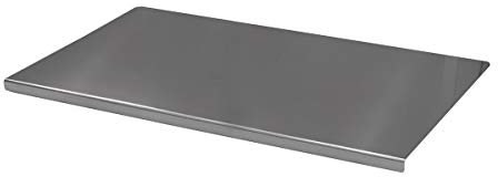 Spianatoia acciaio inox 18/10 tagliere per impastare pasta stendere pizza pane dolci cm 100x48 + ANTISCIVOLO PRODOTTO ITALIANO VARIE MISURE (100x48 cm)