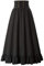 SCARLET DARKNESS Femme Jupe Longue Taille Haute Elastique A-Line Vintage Retro Jupe Femme Gitan Taille Elastique a Volants 2XL Noir