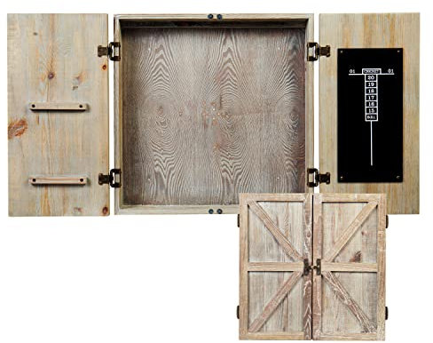 American Legend Unzutreffend Barnwood Dartboard Cabinet Dartscheibenschrank-Borste, Weizen