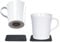 silwy® Porzellan Magnet-Henkel-Tassen (2er Set) inkl. zwei Metall-Nano-Gel-Pads BLACK - rutschfeste Camping- und Caravaningtassen, Boot- und Yachtzubehör