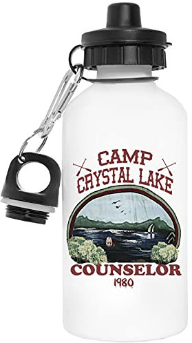 Camp Crystal Lake Wiederverwendbar Weiß Aluminium Wasserflasche Reusable White Water Bottle