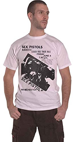 The Sex Pistols T Shirt Free Tade Hall Manchester Flyer Nue offiziell Herren
