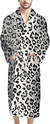 Showudesigns Accappatoio da uomo per adulti, Leopard, L