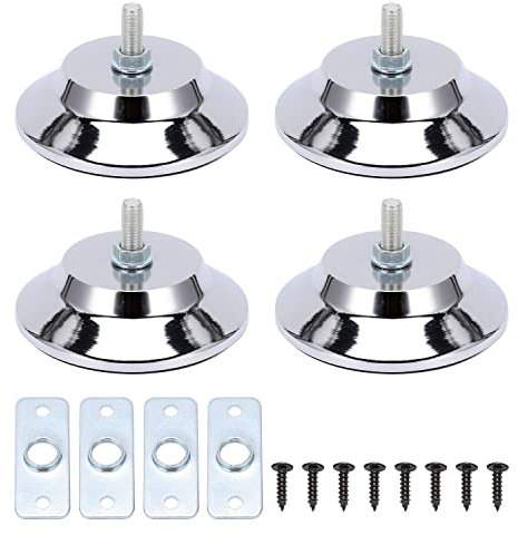 Tissting 4 Pièces 5 Pouces Pieds de Table de Billard Réglables Métal en Acier Inoxydable Pieds Robustes Niveleur de Jambe de Table Réglable pour Table de Football de Billard