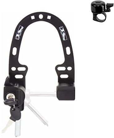 M-Wave Booster Fahrradschloss Multifunktionsschloss Farbe schwarz inkl. Fahrradklingel