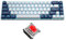 60 Percent Gaming Mechanical Keyboard, Minimalist MK-Box Blue Backlit Compact 68 Keys Wired Office Keyboard with Red Switch for Windows Laptop PC Mac Convenient/Xbox (Red Switch, Blue & White)