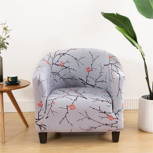 Highdi Sesselbezug Sesselhusse Stretch Sesselschoner Klassisch Club Chair Sesselüberwurf, Waschbar Abnehmbar Universal Sofabezug für Einzelsofa, Clubsessel, Cocktailsessel (Helles Lila)