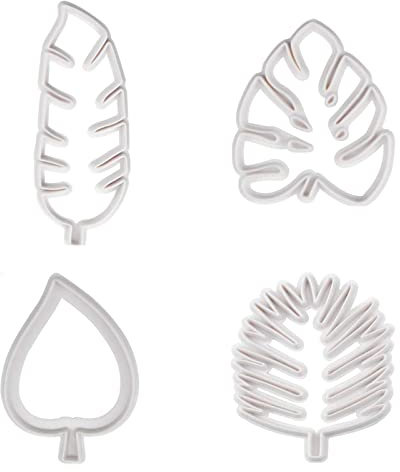 4 StüCk BläTter Ausstechformen Set Tropische Keksformen Von Verschiedenen Forme Kunststoff Kuchen Dekorationsform Diy