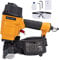 BHTOP CN55N Pneumatic Nail Gun,15 Degree Professional Coil Nailer, 1-1/4 Inch to 2-1/4 inch Air Pallet Nailer, 350-pcs Load Capacity Pallet Nailer