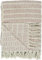 IB Laursen Kuscheldecke Tagesdecke Plaid Creme/Malva Streifenmuster 160 cm x 130 cm, 100% Baumwolle