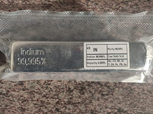 Indium 1kg Metall Barren hochreiner Indiumbarren 99,995% 4N5 Hohe Reinheit