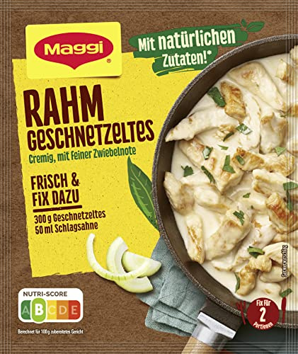 MAGGI Fix für Rahm-Geschnetzeltes, 1er Pack (1 x 36g) | Würzmischung zur schnellen Zubereitung eines leckeren Fleischgerichts