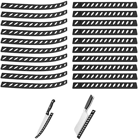 20 Piezas Protector de Cuchillos, JANDH Negro Plástico Cubierta del Protector de Borde de Cuchillo para Cuchillos de Cocina, Cuchillos de Frutas