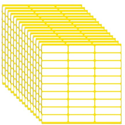 YUSHOW 14 * 53mm,15 Sheets,450 Labels, Handwritten Blank Sticky Label Stickers，Rectangle or Square Sticker, for Price Labels，Paper, Shirts, Plastic Bags, White