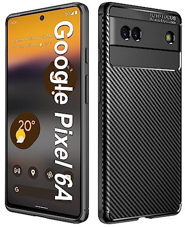 Whew Hülle Kompatibel mit Google Pixel 6a, Kameraschutz Weiche TPU Ultra Dünn Silikon Case, Anti-Stoßfest Kratzfest Handyhülle Slim Cover, Anti-Fingerabdruck rutschfest Schutzhülle - Schwarz