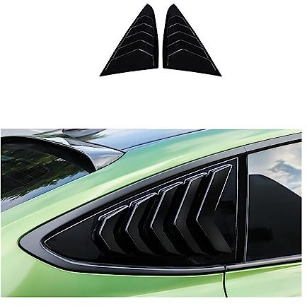 NINOMA Car Styling Kompatibel mit BMW F30 F35 3er Gt F31 F34 Heckscheibe Triangle Shutter Carbon Fiber Panel Cover Aufkleber Trim Zubehör(C Model Black gt)