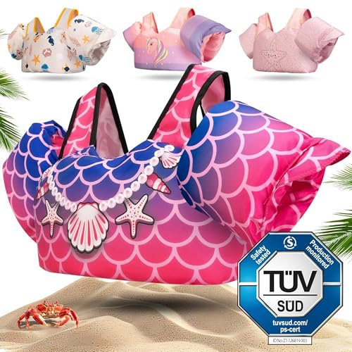 KIDVERSE Schwimmweste Kinder 3-6 Jahre - Geprüfte Qualität - Schwimmweste mit Schwimmflügel für Kinder - Schwimmhilfe für Jungen & Mädchen bis 30kg - Auftriebsweste - Schwimmtraining