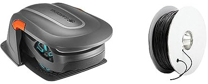 Gardena abri Tondeuse Robot : Protection optimale Contre Le Soleil et la Pluie pour la Tondeuse Robot et la Station de Charge (15020-20) & Cable peripherique Robots 50m