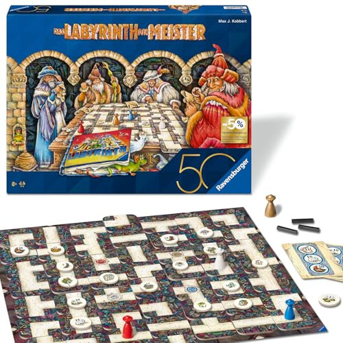 Ravensburger 22474 Labyrinth der Meister - Die Meisterversion des verrückten Labyrinths für 2-4 Personen ab 9 Jahren