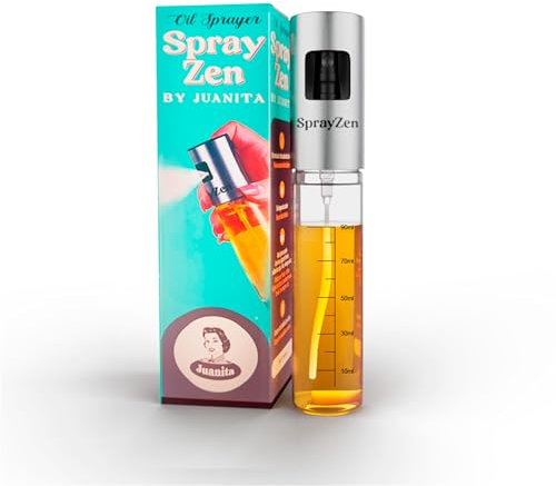 Pulverizador de Aceite SprayZen – Pulverización Fina, Reutilizable, 100ml, Ideal para Freidoras de Aire, Parrillas, Sartenes y Ensaladas – Fácil de Usar y Limpiar, Sin Goteo, Apto para Lavavajillas