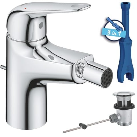 GROHE Swift Mitigeur Monocommande Bidet, Economie d'Eau, Installation Facile, Chromé, 24332001