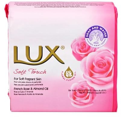 Dealz 24/7 - Lux Fragrant Soft Touch Fragrant Soap Bars with french Rose & Almond Oil 3 x 80g