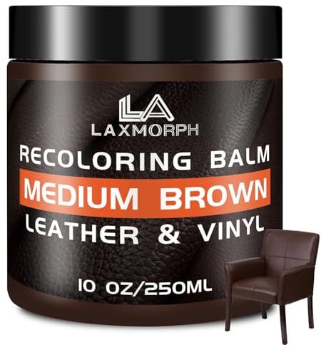Leder Reparatur Set Mittel Braun,250ml Flüssigleder Lederpflege Für Ledercouch,Lederfarbe,Kunstleder Reparaturset zum Reparieren von Sofas,Vinylmöbeln,Autositz,Sattel bei Verblassen und Kratzern