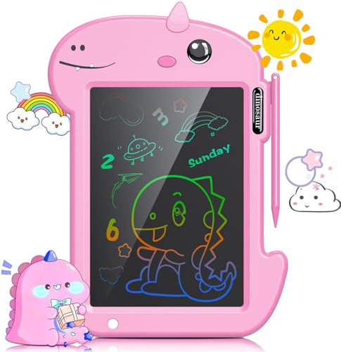 Tablette Dessin Enfant 8.8 Pouces Tablette Ecriture Enfant Tablette Magique Enfant pour 3 4 5 6 7 8 Ans Couleur Tablette a Dessin Enfant Jeux pour Enfants cadeau Enfant pour Garçons Filles(Rose)