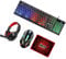 Uonlytech Backlit Gaming Keyboard and Mouse Set Complete Headset and Mouse Pad Gaming Bundle