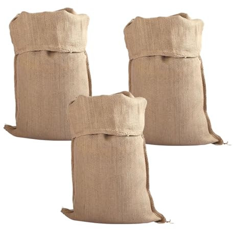 3 Piezas SacosdeYute,50 x 74 cm,sacodeyute para Plantas pequeñas, bolsadeyute Grande Impresa, sacodeyute Grande, Saco de Yute, Saco de Arena para Plantas, Protege Plantas, Plantas