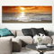 Leinwandbilder Berge Landschaft Natur,Moderne Panorama Bilder Groß XXL Schlafzimmer Wohnzimmer Wanddekoration Wandbild-Sonnenuntergang Meer Strand,Rahmenlos (A, 50x150cm, Ungerahmt)