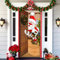 Decoración Navideña Para Puerta De Entrada 2024, Cubierta De Puerta Elástica Navideña, Decoraciones Navideñas Para Puerta De Entrada Al Aire Libre (C,91 * 203CM)