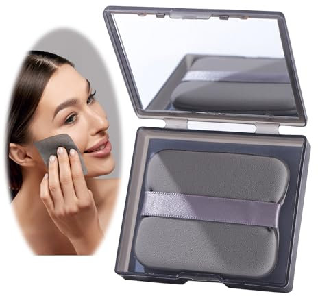 Papel Secante de Aceite Facial, 100 Hojas Carbón de Bambú Papel Absorbente para Cara con Estuche de Espejo, Facial Oil Control Blotting Paper para Cuidado de la Piel Grasa (Negro)