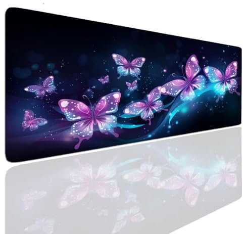 Tapis de Souris Purple 900x400x4mm Petit Tapis de Souris XL Gamer Gaming, sous Main Bureau à Bords Cousus, Tapis de Bureau Gaming Antidérapante, Protection de Bureau sous-Mains Accessoire Deco S-912