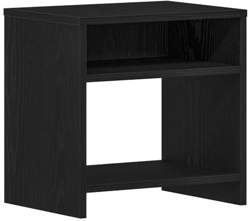 vidaXL Bedside Cabinet Black Oak 40x30x40 cm Engineered Wood