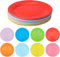 Halinuia Assiettes en papier colorées de 7 pouces,40 paquets d'assiettes rondes classiques de couleurs assorties pour toutes les occasions,fournitures de fête d'anniversaire(7inch)