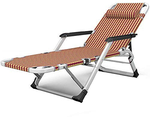 DRFGNF Sonnenliege, Liegestuhl, faltbar, Gartenliege, Büro, Mittagsbett, Balkon, Loungesessel, Strand, Camping, Lazy Couch Chair, tragbarer Stuhl, Tragkraft 200 kg (D)