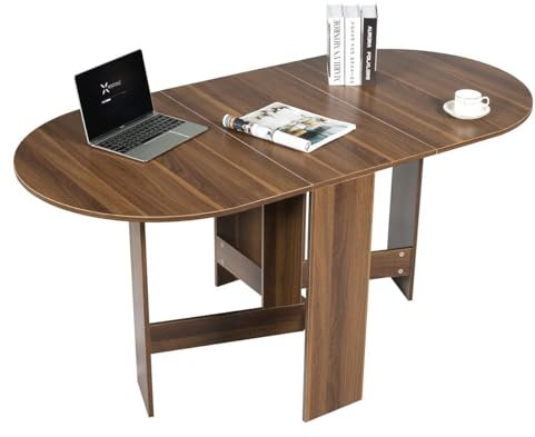 FANTASK Esstisch klappbar, Küchentisch aus Holz, Esszimmertisch für 4-7 Personen, bis 60 kg belastbar 163 x 80 x 75 cm, Kaffee